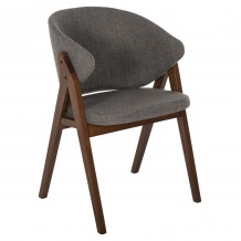 ΚΑΡΕΚΛΑ HANA HM9746 02 RUBBERWOOD ΣΕ ΚΑΡΥΔΙ ΧΡΩΜΑ-ΓΚΡΙ ΥΦΑΣΜΑ 55x60x84Yεκ SET 2τμχ c488643