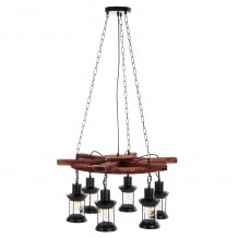 ΦΩΤΙΣΤΙΚΟ ΟΡΟΦΗΣ 6-ΦΩΤΟ HM4116 ΞΥΛΟ-ΜΕΤΑΛΛΟ-ΓΥΑΛΙ 119Υεκ c488648