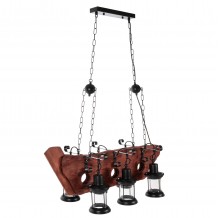 ΦΩΤΙΣΤΙΚΟ ΟΡΟΦΗΣ 6-ΦΩΤΟ ΚΡΕΜΑΣΤΟ HM4117 ΞΥΛΟ-ΜΕΤΑΛΛΟ-ΓΥΑΛΙ 116Υεκ c488649