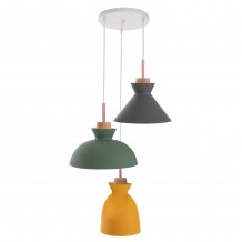 ΦΩΤΙΣΤΙΚΟ ΟΡΟΦΗΣ ΚΡΕΜΑΣΤΟ HM4141 3-ΦΩΤΟ ΜΕΤΑΛΛΟ-ΞΥΛΟ ΠΟΛΥΧΡΩΜΟ 105Υεκ c488653