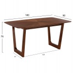 ΤΡΑΠΕΖΙ ΤΡΑΠΕΖΑΡΙΑΣ RINER ΟΡΘΟΓΩΝΙΟ HM9745 MDF ΜΕ ΚΑΠΛΑΜΑ ΚΑΡΥΔΙΑΣ 180x90x76εκ c488688