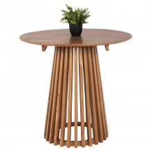 ΤΡΑΠΕΖΙ ΤΡΑΠΕΖΑΡΙΑΣ ΣΤΡΟΓΓΥΛΟ FRANTZ HM9832 11 ΜΑΣΙΦ ΞΥΛΟ MINDI ΣΕ ΦΥΣΙΚΟ Φ80X75Υεκ c488691