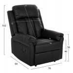 ΠΟΛΥΘΡΟΝΑ ΜΑΣΑΖ HAPPER HM9785 11 ΜΑΥΡΟ PU 76x94x102Υ εκ c488733