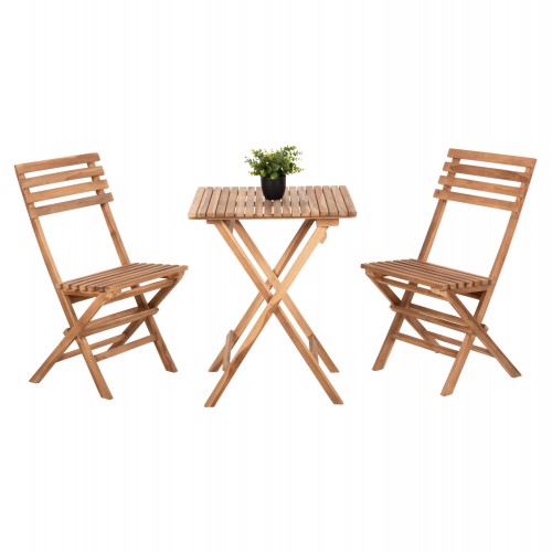 ΣΕΤ 3ΤΜΧ ΕΞΩΤ ΧΩΡΟΥ ΠΤΥΣΣΟΜΕΝΟ KENDYR HM9907 ΜΑΣΙΦ TEAK ΞΥΛΟ-ΦΥΣΙΚΟ 46x50x88 5Υ c488765
