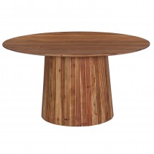 ΤΡΑΠΕΖΙ ΤΡΑΠΕΖΑΡΙΑΣ ΣΤΡΟΓΓΥΛΟ GROOT HM9685 ΜΑΣΙΦ ΑΚΑΚΙΑ ΣΕ ΦΥΣΙΚΟ Φ150x76Υεκ c488783