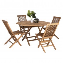 ΣΕΤ ΤΡΑΠΕΖΑΡΙΑΣ ΕΞΩΤ ΧΩΡΟΥ ΠΤΥΣΣΟΜΕΝΑ 5ΤΜΧ KENDALL HM11950 ΜΑΣΙΦ ΞΥΛΟ TEAK ΦΥΣΙΚΟ c488842