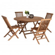 ΣΕΤ ΤΡΑΠΕΖΑΡΙΑΣ ΕΞΩΤ ΧΩΡΟΥ 5ΤΜΧ KENDALL HM11956 ΜΑΣΙΦ ΞΥΛΟ TEAK ΦΥΣΙΚΟ c488850