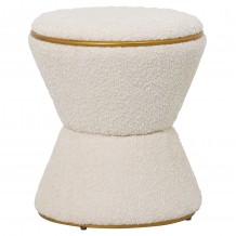 ΣΚΑΜΠΟ ΣΤΡΟΓΓΥΛΟ LINNER HM9604 16 ΜΠΟΥΚΛΕ ΥΦΑΣΜΑ ΕΚΡΟΥ-ΧΡΥΣΗ ΛΕΠΤΟΜΕΡΕΙΑ Φ38 5x43Υ c488896