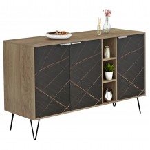 ΜΠΟΥΦΕΣ CABRON HM8874 12 ΜΕΛΑΜΙΝΗ ΣΕ SONAMA-ΜΑΥΡΟ ΜΑΡΜΑΡΟ-ΜΑΥΡΑ ΜΕΤΑΛ ΠΟΔΙΑ 142X40X83Υεκ c488931