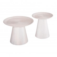 ΣΕΤ 2ΤΜΧ ΤΡΑΠΕΖΙΑ ΣΑΛΟΝΙΟΥ ΣΤΡΟΓΓΥΛΑ ROSS HM11946 ΜΑΣΙΦ MANGO ΛΕΥΚΟ Φ60 Φ45εκ c488957