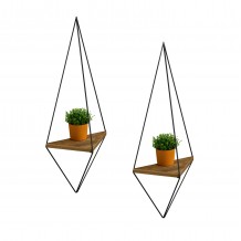 ΕΠΙΤΟΙΧΙΟ ΡΑΦΙ ΣΕΤ 2ΤΜΧ CANNARD HM8925 11 ΜΕΛΑΜΙΝΗ ΦΥΣΙΚΟ-ΜΕΤΑΛΛΟ ΜΑΥΡΟ 23x15x60Υεκ c488979