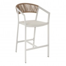 ΣΚΑΜΠΟ ΑΛΟΥΜΙΝΙΟΥ ΛΕΥΚΟ ΜΕ ΜΠΡΑΤΣΑ RATTAN TEXTLINE 56x58x105Yεκ HM5892 22 c488998