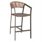 ΣΚΑΜΠΟ ΑΛΟΥΜΙΝΙΟΥ ΣΑΜΠΑΝΙ ΜΕ ΜΠΡΑΤΣΑ RATTAN TEXTLINE 56x58x105Yεκ HM5892 23 c488999