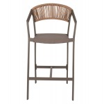 ΣΚΑΜΠΟ ΑΛΟΥΜΙΝΙΟΥ ΣΑΜΠΑΝΙ ΜΕ ΜΠΡΑΤΣΑ RATTAN TEXTLINE 56x58x105Yεκ HM5892 23 c488999