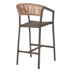 ΣΚΑΜΠΟ ΑΛΟΥΜΙΝΙΟΥ ΣΑΜΠΑΝΙ ΜΕ ΜΠΡΑΤΣΑ RATTAN TEXTLINE 56x58x105Yεκ HM5892 23 c488999