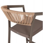 ΣΚΑΜΠΟ ΑΛΟΥΜΙΝΙΟΥ ΣΑΜΠΑΝΙ ΜΕ ΜΠΡΑΤΣΑ RATTAN TEXTLINE 56x58x105Yεκ HM5892 23 c488999