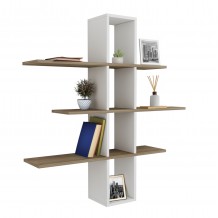 ΡΑΦΙΕΡΑ ΤΟΙΧΟΥ DOMINIC HM8976 11 ΜΕΛΑΜΙΝΗ ΣΕ ΦΥΣΙΚΟ-ΛΕΥΚΟ 96x19 5x101Υεκ c489030