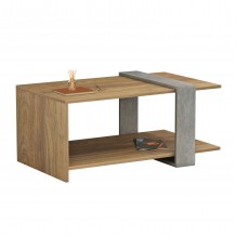 ΤΡΑΠΕΖΙ ΣΑΛΟΝΙΟΥ WILMA HM8950 13 ΜΕΛΑΜΙΝΗ ΣΕ ΦΥΣΙΚΟ-ΓΚΡΙ ΠΕΤΡΑ 80Χ50Χ35Υ εκ c489036