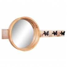 ΚΑΘΡΕΠΤΗΣ ΤΟΙΧΟΥ ΣΤΡΟΓΓΥΛΟΣ SCUTTLE HM4222 FIR WOOD MDF-BLACK METAL 80x6 5x30 5Υεκ c489072