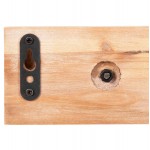 ΚΑΘΡΕΠΤΗΣ ΤΟΙΧΟΥ ΣΤΡΟΓΓΥΛΟΣ SCUTTLE HM4222 FIR WOOD MDF-BLACK METAL 80x6 5x30 5Υεκ c489072