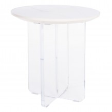 ΤΡΑΠΕΖΙ ΣΑΛΟΝΙΟΥ ACRYLON HM9779 01 HPL ΛΕΥΚΟ ΜΑΡΜΑΡΟ-ΑΚΡΥΛΙΚΟ ΠΟΔΙ Φ40x41Υεκ c489079