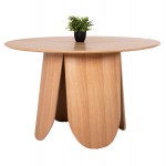 ΤΡΑΠΕΖΙ ΣΤΡΟΓΓΥΛΟ DENTY HM9612 01 MDF ΜΕ ΚΑΠΛΑΜΑ ΔΡΥΟΣ-ΧΡΩΜΑ ΔΡΥΟΣ Φ120x75Υεκ c489088