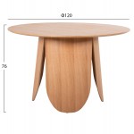 ΤΡΑΠΕΖΙ ΣΤΡΟΓΓΥΛΟ DENTY HM9612 01 MDF ΜΕ ΚΑΠΛΑΜΑ ΔΡΥΟΣ-ΧΡΩΜΑ ΔΡΥΟΣ Φ120x75Υεκ c489088