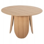 ΤΡΑΠΕΖΙ ΣΤΡΟΓΓΥΛΟ DENTY HM9612 01 MDF ΜΕ ΚΑΠΛΑΜΑ ΔΡΥΟΣ-ΧΡΩΜΑ ΔΡΥΟΣ Φ120x75Υεκ c489088