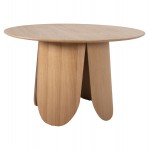 ΤΡΑΠΕΖΙ ΣΤΡΟΓΓΥΛΟ DENTY HM9612 01 MDF ΜΕ ΚΑΠΛΑΜΑ ΔΡΥΟΣ-ΧΡΩΜΑ ΔΡΥΟΣ Φ120x75Υεκ c489088