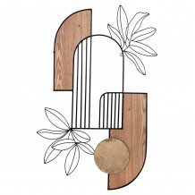 ΔΙΑΚΟΣΜΗΤΙΚΟ ΤΟΙΧΟΥ HM4218 ΞΥΛΟ ΣΕ ΦΥΣΙΚΟ-ΜΑΥΡΟ ΜΕΤΑΛΛΟ 66x100Υ εκ c489140