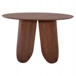 ΤΡΑΠΕΖΙ ΣΤΡΟΓΓΥΛΟ DENTY HM9612 02 MDF ΜΕ ΚΑΠΛΑΜΑ ΔΡΥΟΣ-ΧΡΩΜΑ ΚΑΡΥΔΙ Φ120x75Υεκ c489144