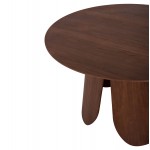 ΤΡΑΠΕΖΙ ΣΤΡΟΓΓΥΛΟ DENTY HM9612 02 MDF ΜΕ ΚΑΠΛΑΜΑ ΔΡΥΟΣ-ΧΡΩΜΑ ΚΑΡΥΔΙ Φ120x75Υεκ c489144