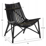 ΚΑΡΕΚΛΑ ΕΞΩΤ ΧΩΡΟΥ CELLION HM9812 02 ΡΑΒΔΟΙ RATTAN ΣΕ ΜΑΥΡΟ ΧΡΩΜΑ 76x72x83Υεκ c489145