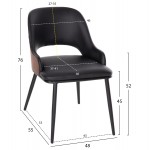 ΣΕΤ ΤΡΑΠΕΖΑΡΙΑ ΕΣΩΤ ΧΩΡΟΥ 5ΤΜΧ HM11965 ΤΡΑΠΕΖΙ DENTY 4 ΚΑΡΕΚΛΕΣ DELF ΜΑΥΡΟ c489232