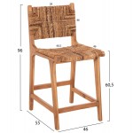 ΣΚΑΜΠΟ ΜΠΑΡ WALTER HM9842 ΞΥΛO TEAK ΣΕ ΦΥΣΙΚΟ-ΨΑΘΑ 46x55x96Υεκ c489268