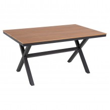 ΤΡΑΠΕΖΙ ΑΛΟΥΜΙΝΙΟΥ ΟΡΘΟΓΩΝΙΟ TAWNEE HM6037 01 ΑΝΘΡΑΚΙ-POLYWOOD ΦΥΣΙΚΟ 150x89 5x73Υ c489294