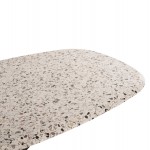 ΤΡΑΠΕΖΙ ΟΒΑΛ RODDEN HM11903 03 ΜΕ WERZALIT TERRAZZO-ΜΑΥΡΗ ΧΙΑΣΤΙ ΒΑΣΗ 146x94x75Υεκ c489332
