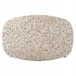 ΤΡΑΠΕΖΙ ΟΒΑΛ RODDEN HM11903 03 ΜΕ WERZALIT TERRAZZO-ΜΑΥΡΗ ΧΙΑΣΤΙ ΒΑΣΗ 146x94x75Υεκ c489332