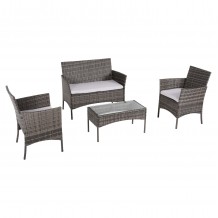 ΣΕΤ ΣΑΛΟΝΙ 4ΤΜΧ STASIA HM6089 02 ΣΥΝΘ RATTAN ΓΚΡΙ-ΜΠΕΖ ΜΑΞΙΛΑΡΙΑ c489355