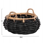 ΚΑΛΑΘΙ ΔΑΠΕΔΟΥ POTTS HM4378 ΜΑΥΡO ΦΥΣΙΚΟ ΧΡΩΜΑ- CL RATTAN Φ62x36Yεκ c489369