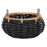 ΚΑΛΑΘΙ ΔΑΠΕΔΟΥ POTTS HM4378 ΜΑΥΡO ΦΥΣΙΚΟ ΧΡΩΜΑ- CL RATTAN Φ62x36Yεκ c489369