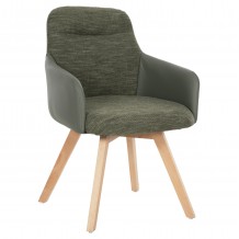 ΠΟΛΥΘΡΟΝΑ ΤΡΑΠΕΖΑΡΙΑΣ DEW HM9848 05 ΥΦΑΣΜΑ PU ΣΕ ΠΡΑΣΙΝΟ-ΞΥΛΟ ΟΞΙΑΣ ΠΟΔΙΑ 56 5x62x81 5Υεκ SET 2τμχ c489385