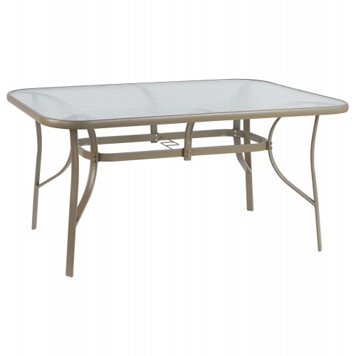 ΤΡΑΠΕΖΙ BRUNO 150X90Χ72Υεκ ΜΕΤΑΛΛΙΚΟ ΣΑΜΠΑΝΙ ΜΕ ΓΥΑΛΙΝΗ ΕΠΙΦΑΝΕΙΑ HM5145 04 c489409