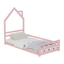 ΚΡΕΒΑΤΙ ΠΑΙΔΙΚΟ HOUSER HM676 06 τ MONTESSORI ΞΥΛΟ ΠΕΥΚΟ ΡΟΖ- 190x90εκ c489436