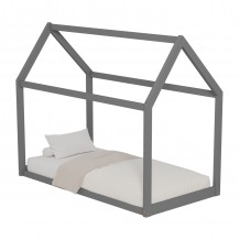 ΚΡΕΒΑΤΙ ΠΑΙΔΙΚΟ PEPE HM677 05 τ MONTESSORI ΞΥΛΟ ΠΕΥΚΟ ΓΚΡΙ- 190x90εκ c489438