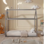 ΚΡΕΒΑΤΙ ΠΑΙΔΙΚΟ PEPE HM677 05 τ MONTESSORI ΞΥΛΟ ΠΕΥΚΟ ΓΚΡΙ- 190x90εκ c489438