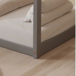 ΚΡΕΒΑΤΙ ΠΑΙΔΙΚΟ PEPE HM677 05 τ MONTESSORI ΞΥΛΟ ΠΕΥΚΟ ΓΚΡΙ- 190x90εκ c489438