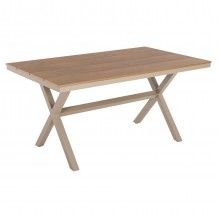 ΤΡΑΠΕΖΙ ΑΛΟΥΜΙΝΙΟΥ ΟΡΘΟΓΩΝΙΟ TAWNEE HM6037 04 ΣΑΜΠΑΝΙ-POLYWOOD ΦΥΣΙΚΟ 150x89 5x73Υ c489450