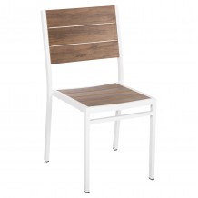 ΚΑΡΕΚΛΑ ΑΛΟΥΜΙΝΙΟΥ SAGA HM6063 01 ΛΕΥΚΗ ΜΕ POLYWOOD 46x52x86Υεκ c489454