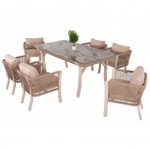 ΣΕΤ ΤΡΑΠΕΖΑΡΙΑΣ ΕΞ ΧΩΡΟΥ 7ΤΜΧ DRIMM HM6119 01 ΑΛΟΥΜΙΝΙΟ ΜΠΕΖ- ΣΧΟΙΝΙ ΚΑΠΟΥΤΣΙΝΟ c489459